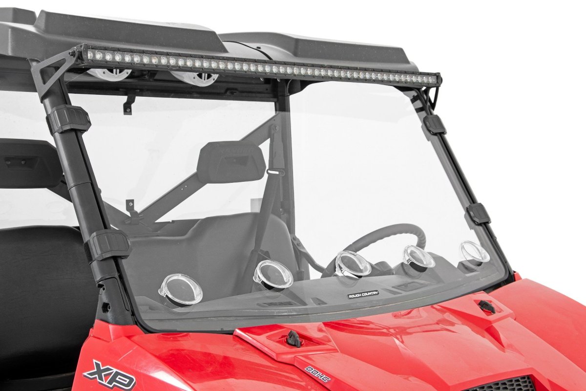 Polaris Ranger Crew XP 1000 NorthStar Big Game Edition Vented Full Windshield - Rough Country - Scratch Resistant - 2022